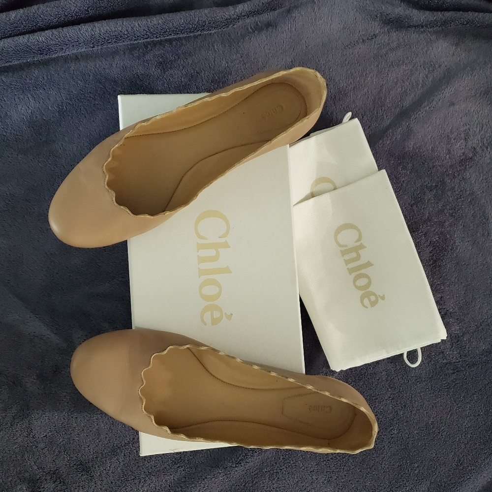 Chloe Scalloped flats size 6